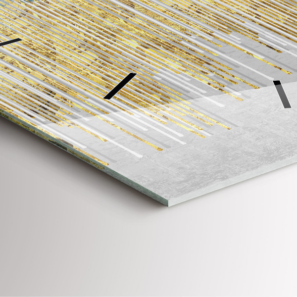 Štvorcové hodiny Ozdobný vzor a zlatá