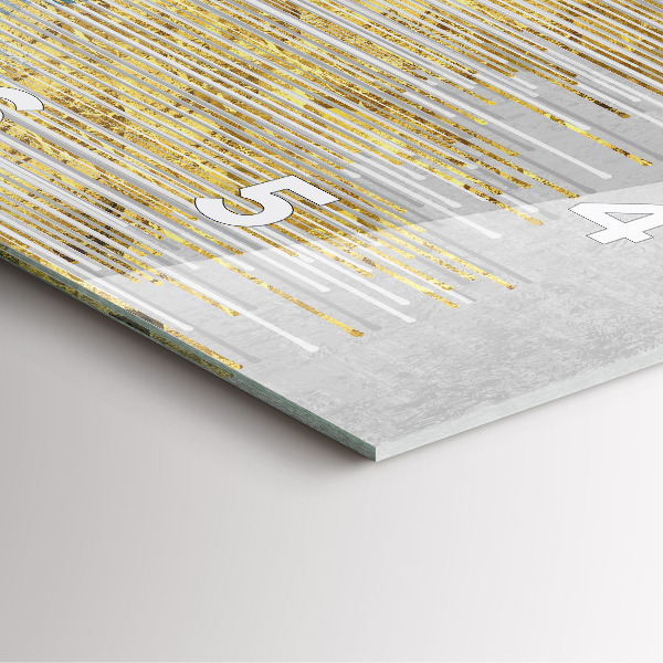 Štvorcové hodiny Ozdobný vzor a zlatá