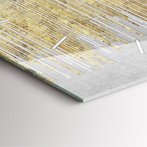 Štvorcové hodiny Ozdobný vzor a zlatá