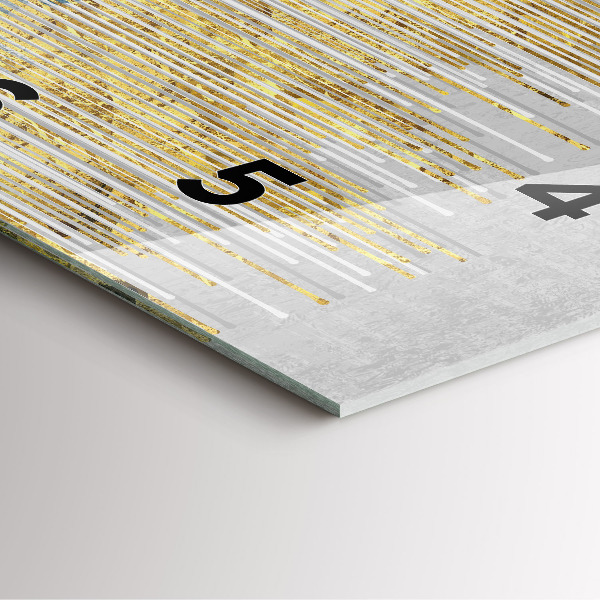 Štvorcové hodiny Ozdobný vzor a zlatá