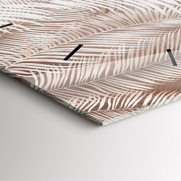 Štvorcové hodiny Tropické boho listy