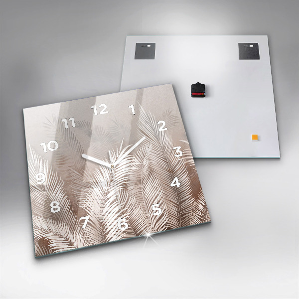 Štvorcové hodiny Tropické boho listy