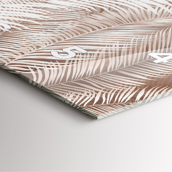 Štvorcové hodiny Tropické boho listy