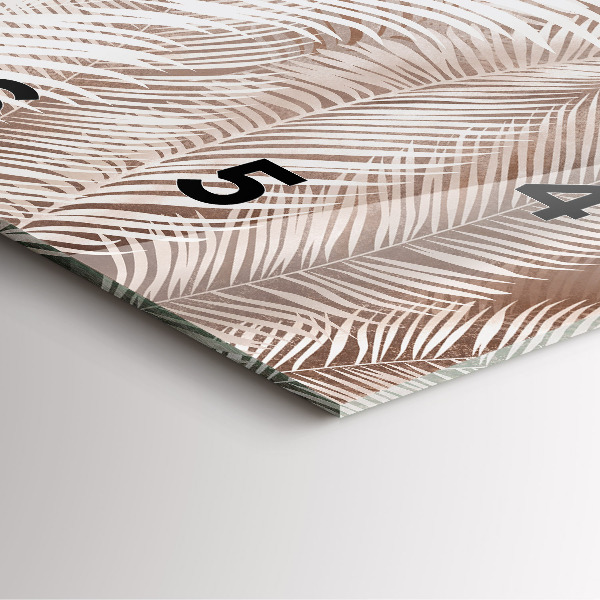 Štvorcové hodiny Tropické boho listy