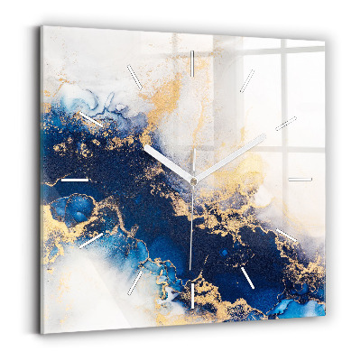 Štvorcové hodiny Mramorový vzor