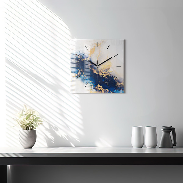 Štvorcové hodiny Mramorový vzor