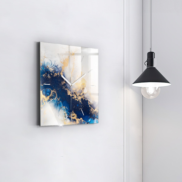 Štvorcové hodiny Mramorový vzor