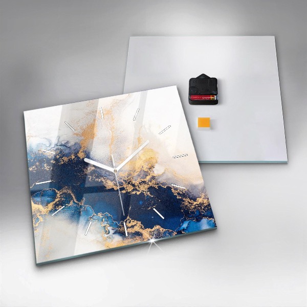 Štvorcové hodiny Mramorový vzor