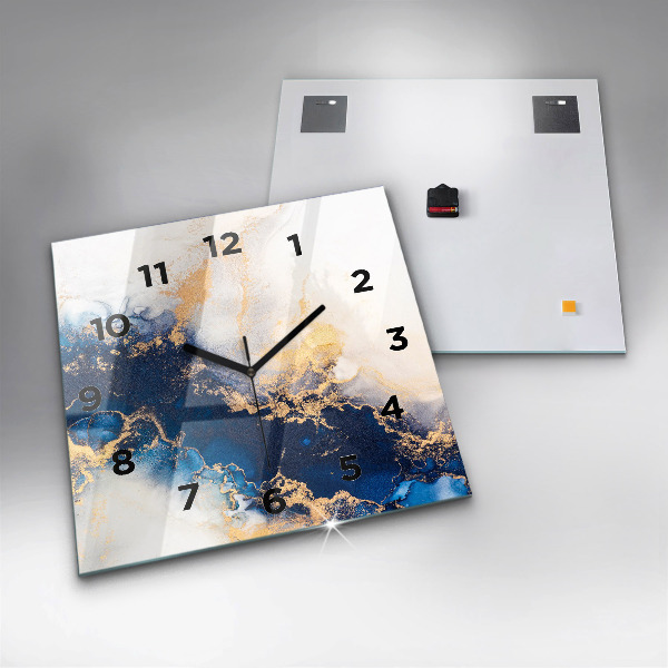 Štvorcové hodiny Mramorový vzor