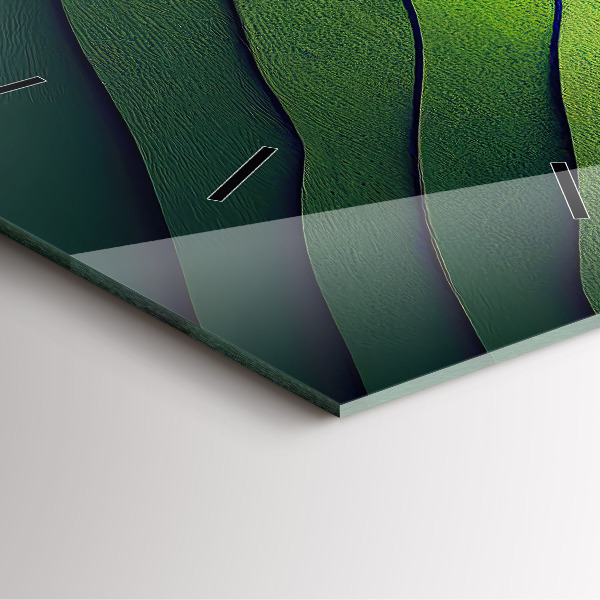 Štvorcové hodiny Abstraktné zelené polia