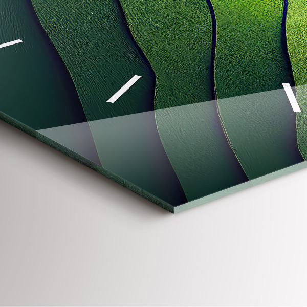 Štvorcové hodiny Abstraktné zelené polia