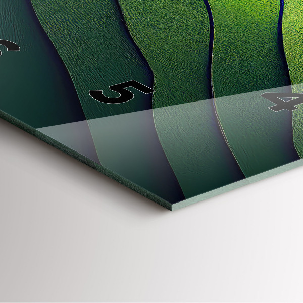 Štvorcové hodiny Abstraktné zelené polia