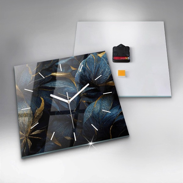 Štvorcové hodiny Dekoratívne kvety