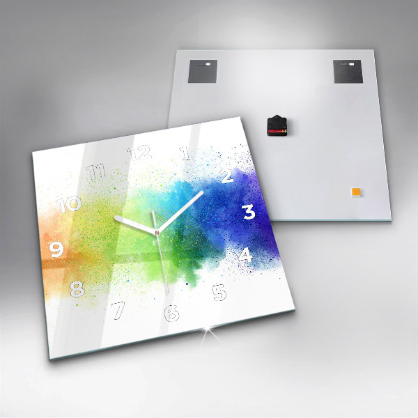 Štvorcové hodiny Abstraktná dúha