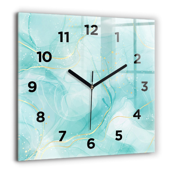 Štvorcové hodiny Mramorová abstrakcia