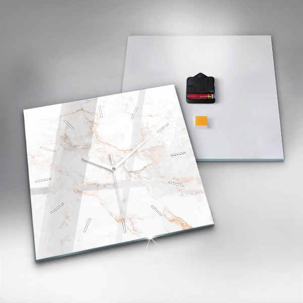 Štvorcové hodiny Elegantný mramor