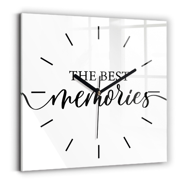 Štvorcové hodiny Nápis spomienok