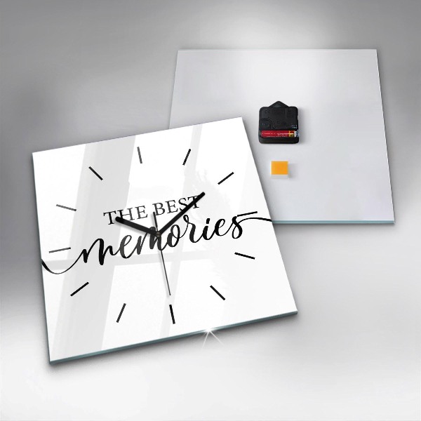 Štvorcové hodiny Nápis spomienok