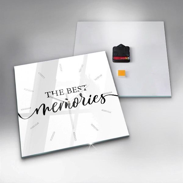 Štvorcové hodiny Nápis spomienok