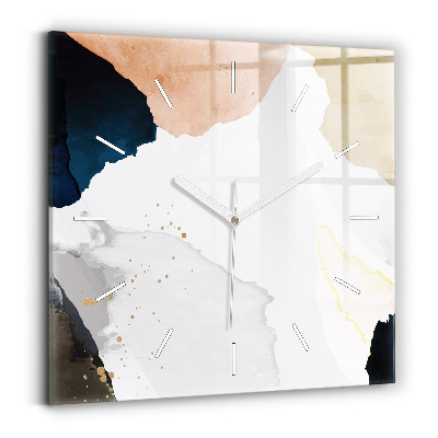 Štvorcové hodiny Abstrakcia škvrny