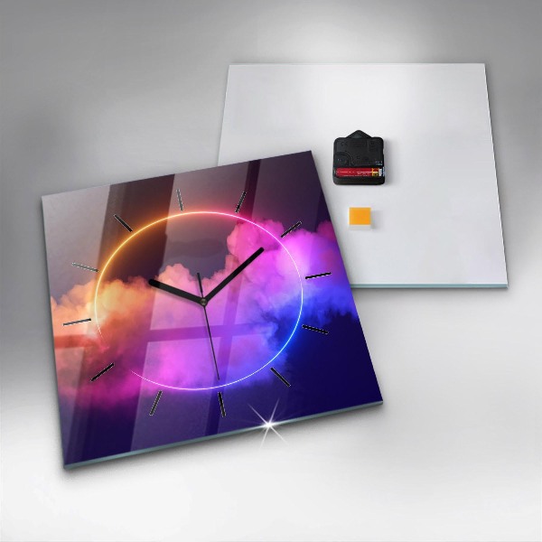 Štvorcové hodiny 3D abstrakcia dymu