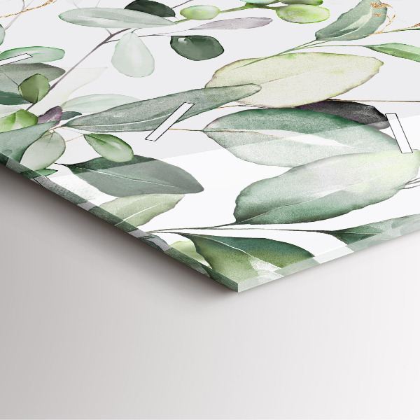 Štvorcové hodiny Listy rastlín