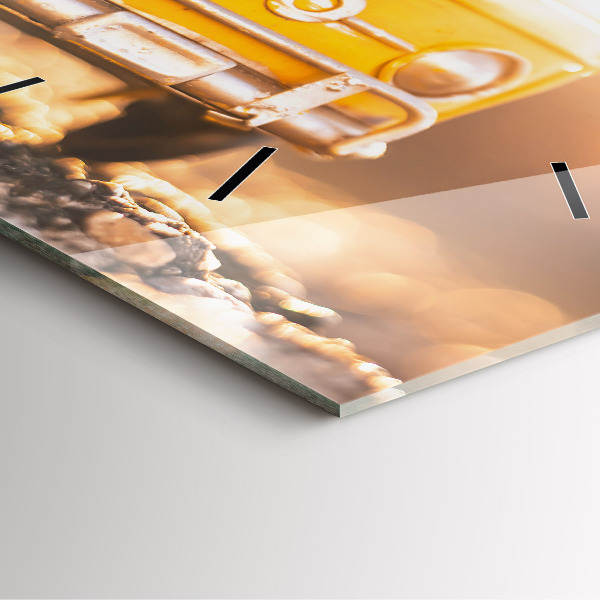 Štvorcové hodiny Auto na dovolenke