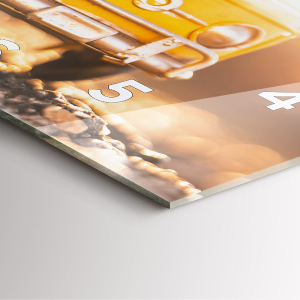 Štvorcové hodiny Auto na dovolenke