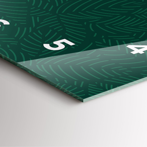 Štvorcové hodiny Vzor listov