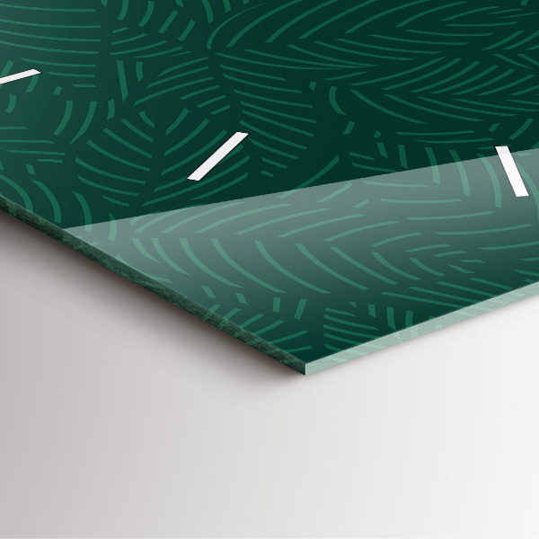 Štvorcové hodiny Vzor listov