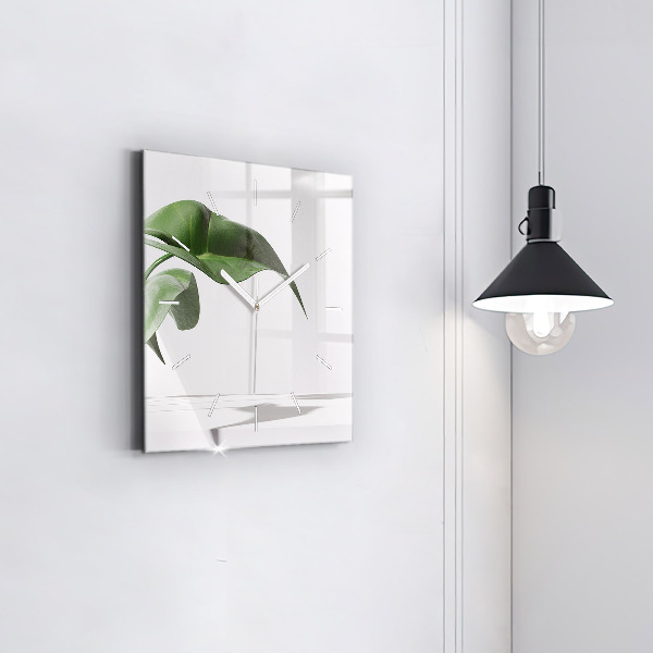 Štvorcové hodiny Abstraktné listy