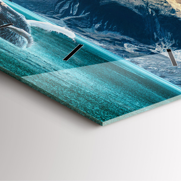 Štvorcové hodiny Vodná veľryba