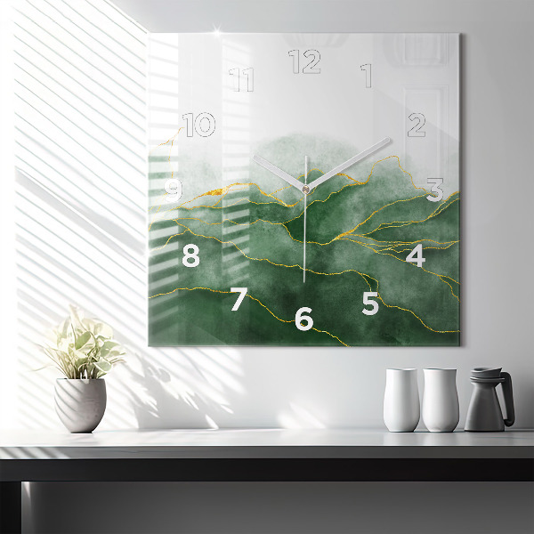 Štvorcové hodiny Listy abstrakcie