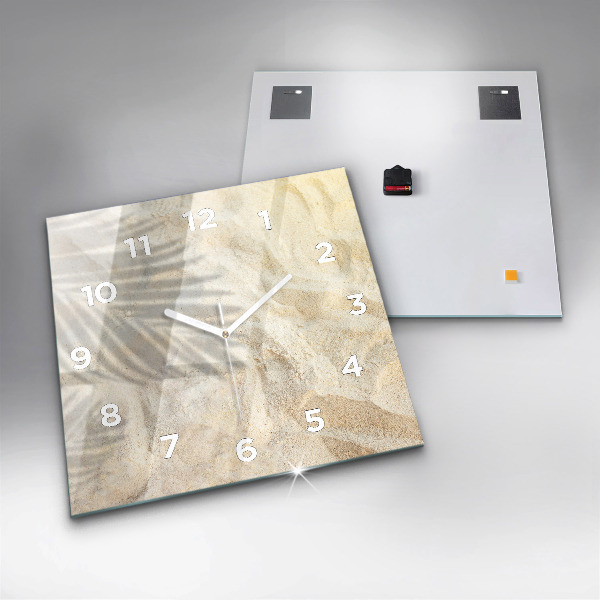 Štvorcové hodiny Tieň palmy v piesku