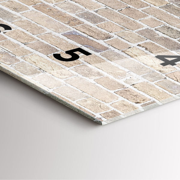 Štvorcové hodiny Tehlová stena