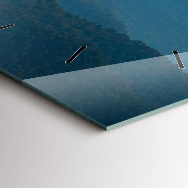 Štvorcové hodiny Abstraktná horská krajina