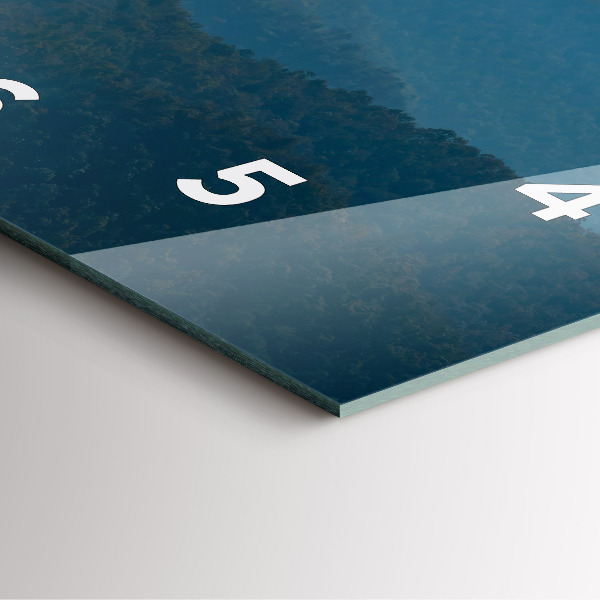 Štvorcové hodiny Abstraktná horská krajina