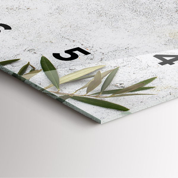 Štvorcové hodiny Minimalistické olivy