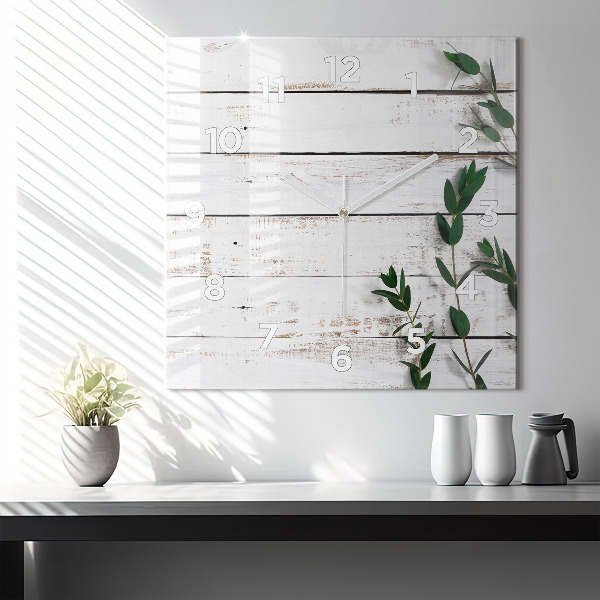 Štvorcové hodiny Drevené svetelné dosky