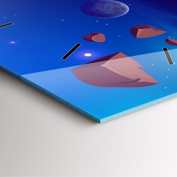 Štvorcové hodiny Galaxie planéty