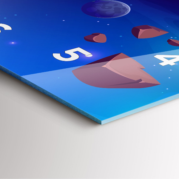 Štvorcové hodiny Galaxie planéty