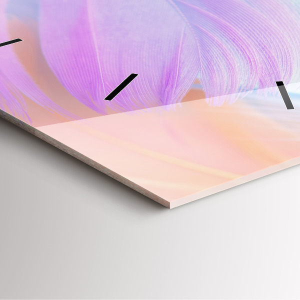 Štvorcové hodiny Farebné perie