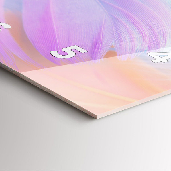 Štvorcové hodiny Farebné perie