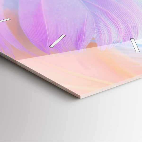 Štvorcové hodiny Farebné perie