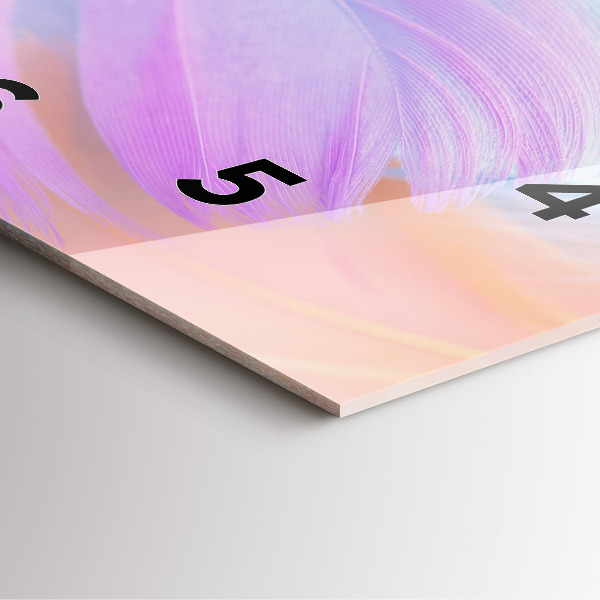 Štvorcové hodiny Farebné perie