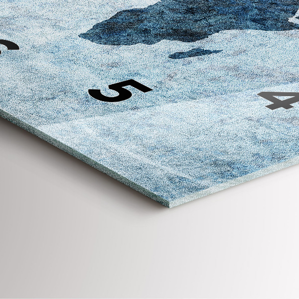 Štvorcové hodiny Maľovaná mapa sveta