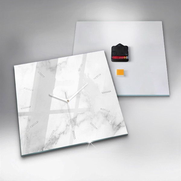 Štvorcové hodiny Elegantný mramor