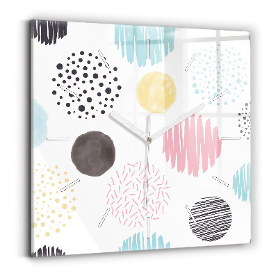 Štvorcové hodiny Geometrický vzor