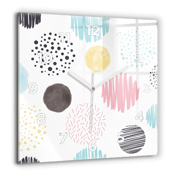 Štvorcové hodiny Geometrický vzor