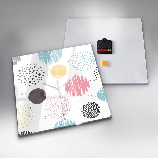 Štvorcové hodiny Geometrický vzor